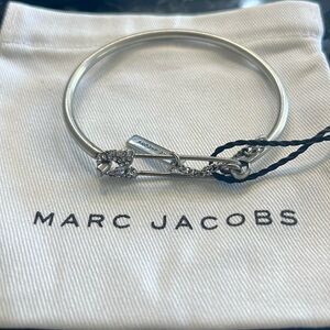 Marc Jacobs silver Crystal Safety Pin Bracelet- NWT. Dust bag included.